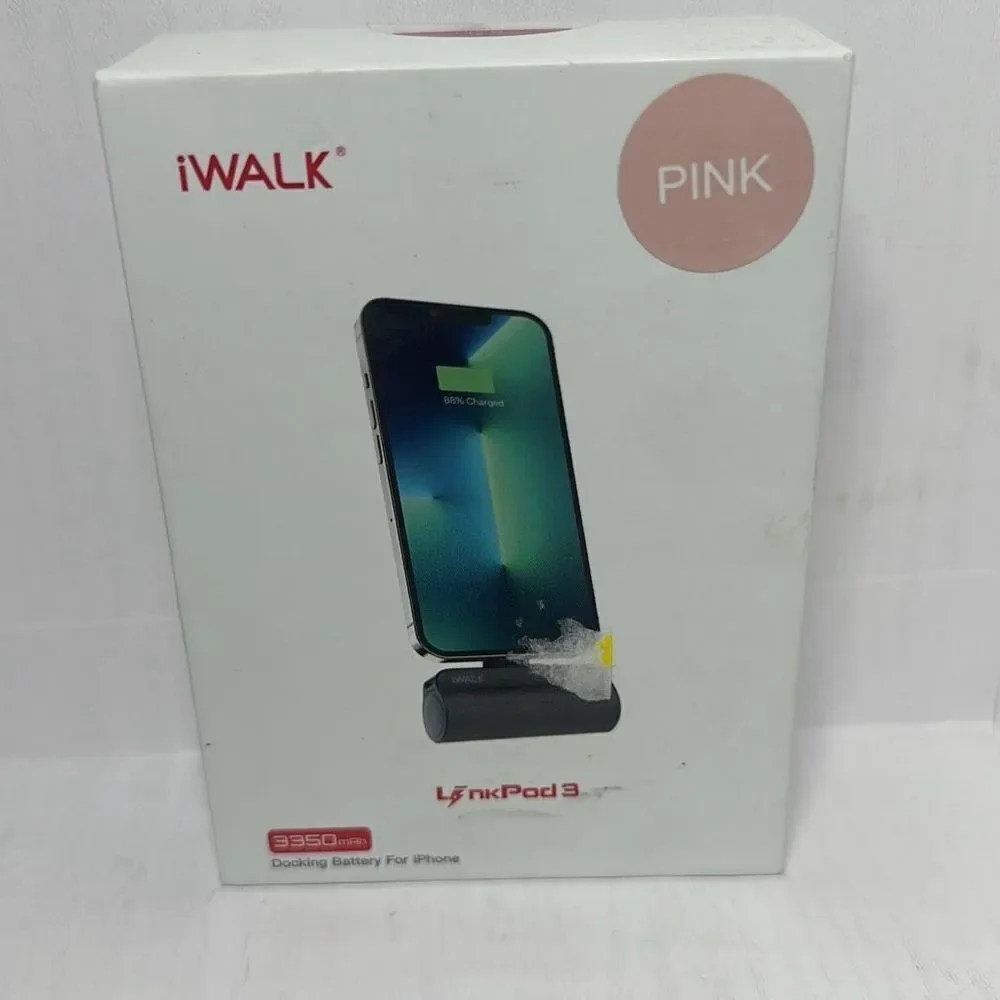 iWALK‎ LinkPod3 3350mAh Portable iPhone Charger - Pink, DS3350L